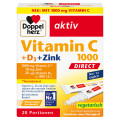 DOPPELHERZ Vitamin C 1000+D3+Zink DIRECT Pellets