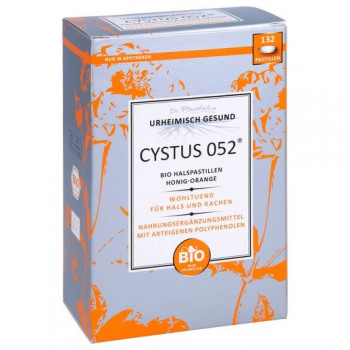 CYSTUS 052 Bio Halspastillen Honig Orange