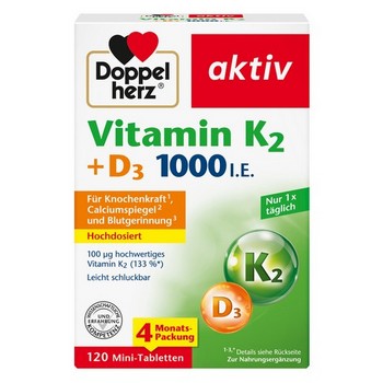 DOPPELHERZ Vitamin K2+D3 1000 I.E. Tabletten