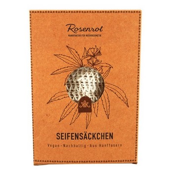 Rosenrot Seifensäckchen Hanffasern